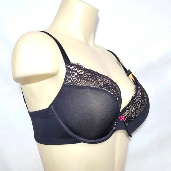 34D‎ Maidenform 5679 Self Expressions Push-Up UW Bra Black NWT - Picture 2 of 3